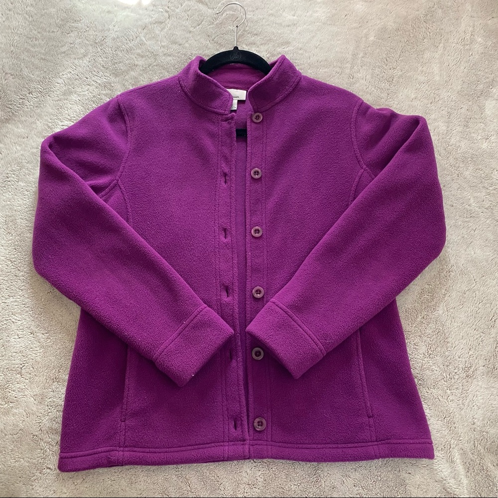 Purple LLBean Fleece - Button Up